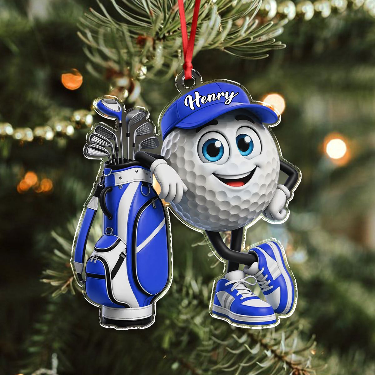 Personalized Golf Christmas Acrylic Ornament Gift for Golf Lovers TH10 171151