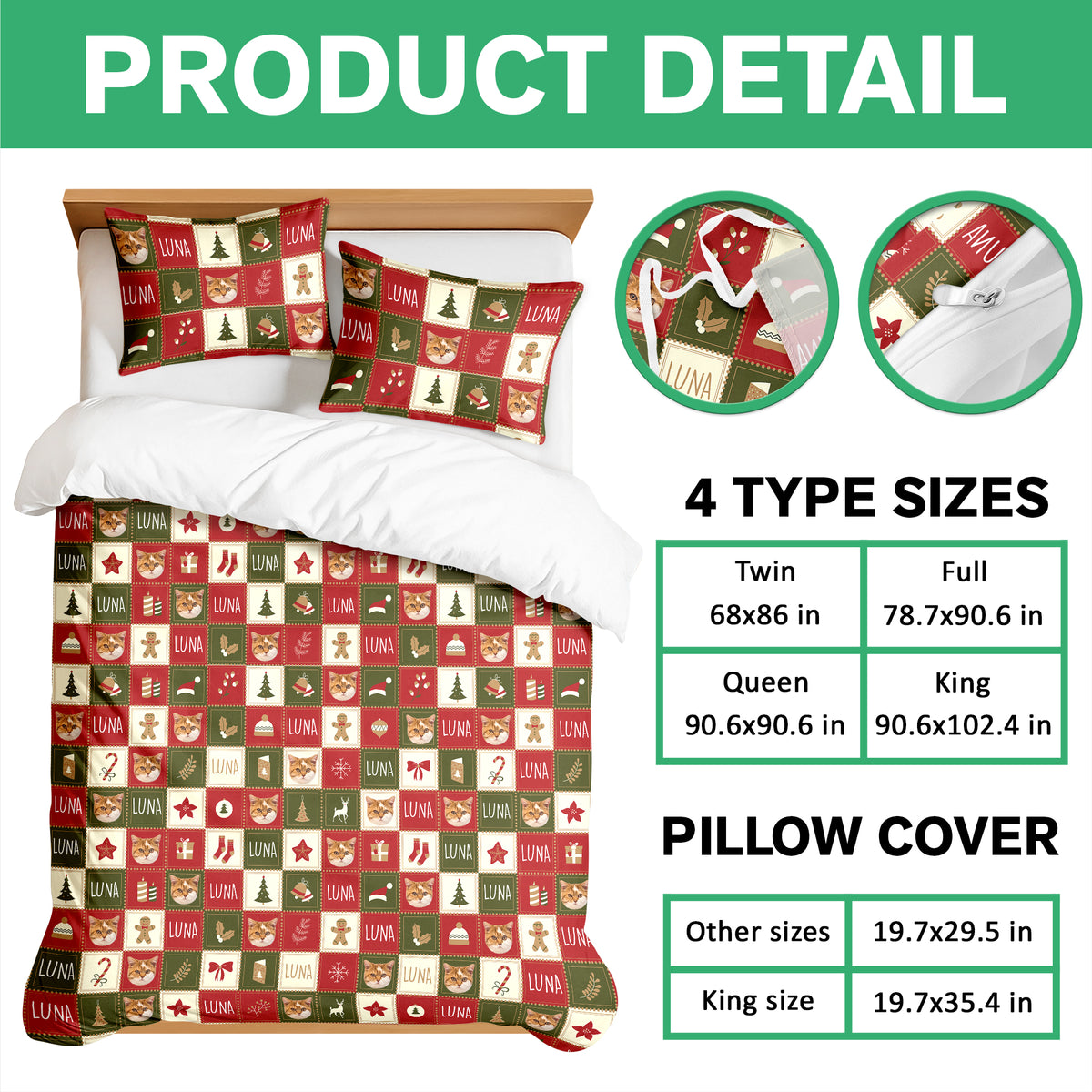 Custom Photo Christmas Icon Dog Cat Quilt Bedding Set HA75 898238
