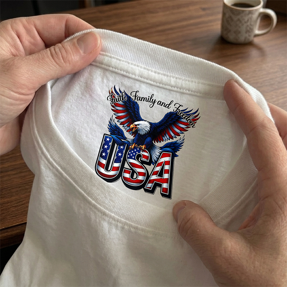 Faith, Family & Freedom America 250 Years Neck Print Shirt CH07 910908