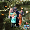 Custom Photo A Man Addicted To Fishing Acrylic Ornament Gift For Fishing Lovers HO82 894742