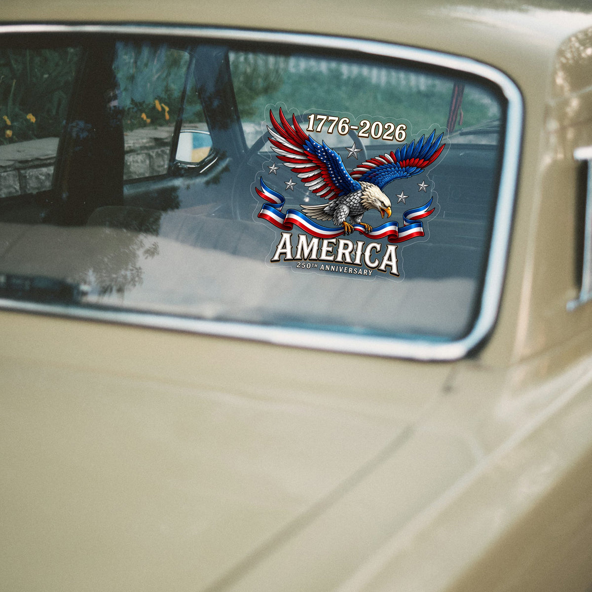 250th Anniversary American 1776-2026 Eagle Car Window Decal Sticker HO82 902780