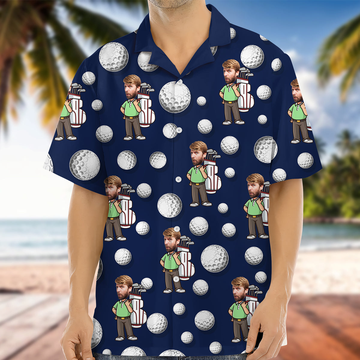 Custom Face Golf Hawaii Shirt Gift For Golfer, Golf Lovers HA75 898748