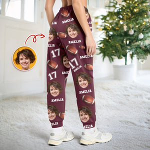 Custom Photo, Name And Number Sweatpants Christmas Gift For Football Lovers CH07 899482
