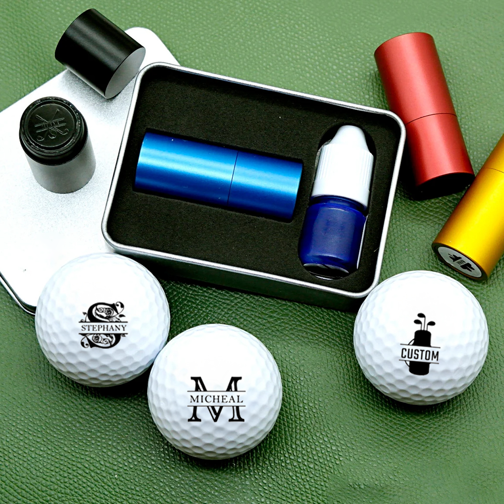 Personalized Golf Ball Stamp Box, Personalized Golf Stamps, Gift for Golfer, Golf Ball Marker HA75 898240