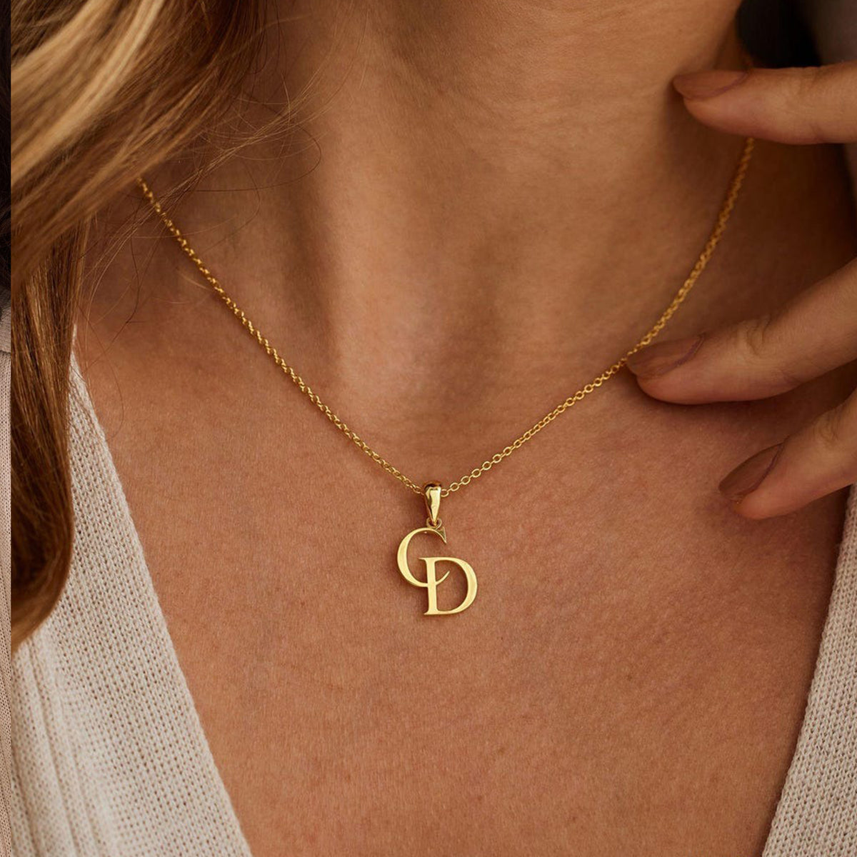 Custom Initial Necklace, Two Letter Necklace, Personalized Double Initial Necklace, Couple Gift for Her HA75 898600