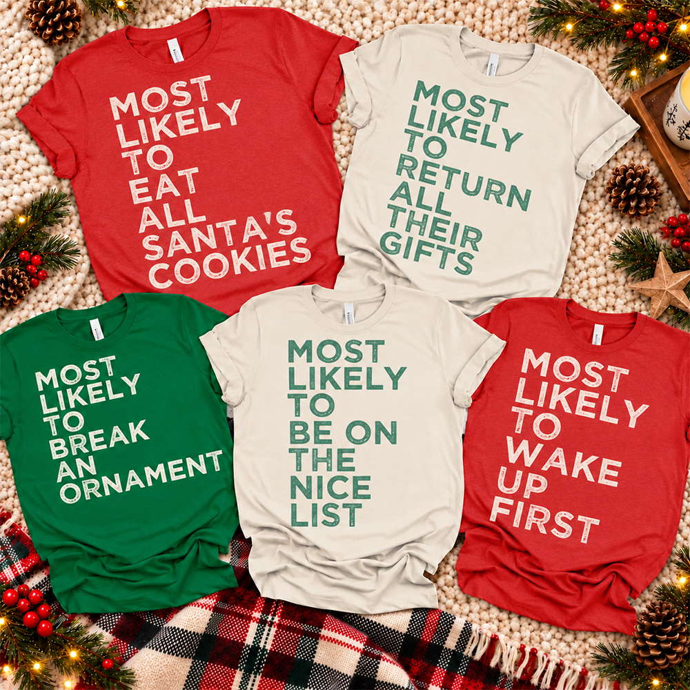 Personalized Most Likely To Family Christmas Shirt, Matching Holiday Outfit TH10 171419