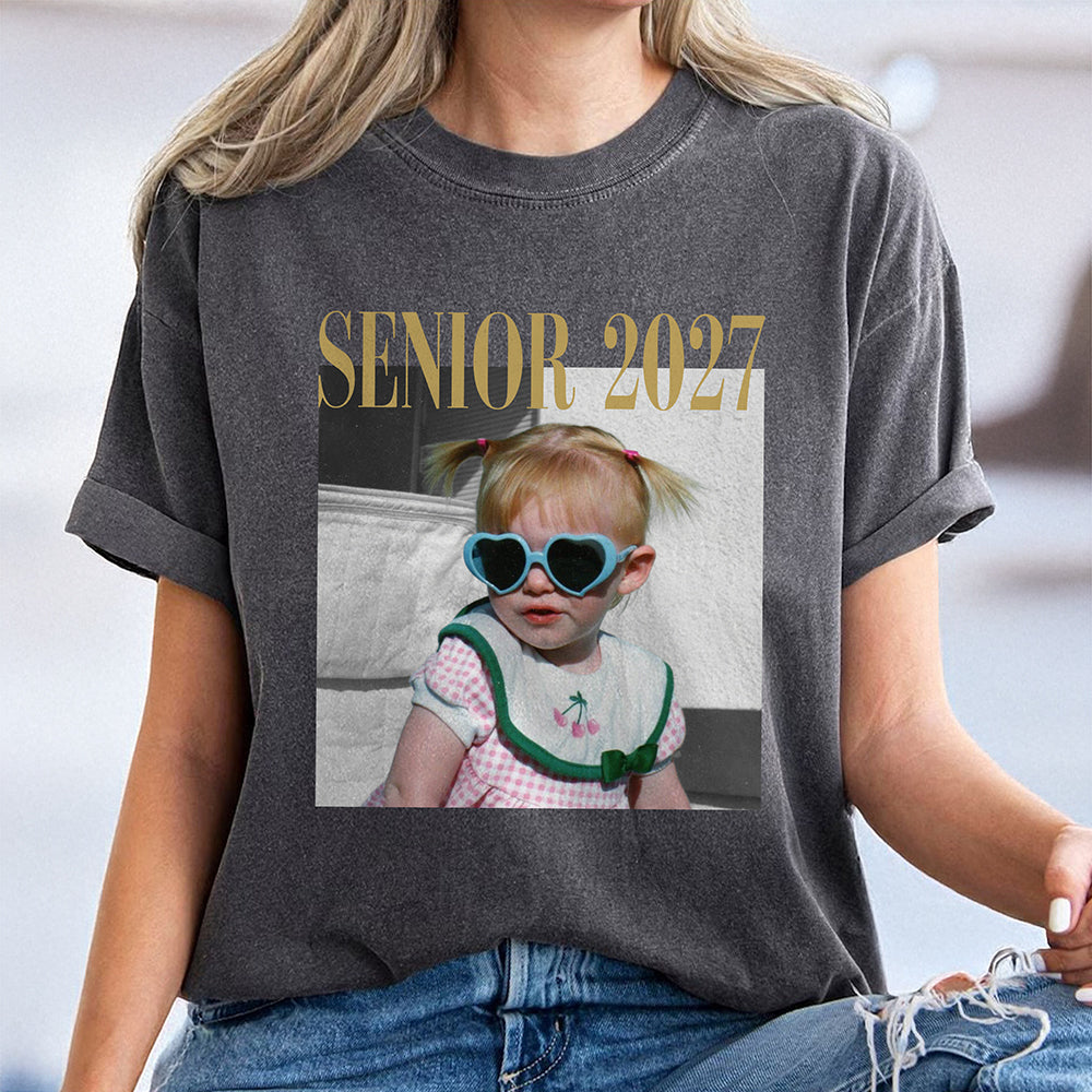 Personalised Vintage Photo Senior 2027 Comfort Shirt HA75 922052