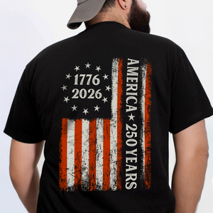 250 Years America Flag 250th Birthday 1776-2026 Dark Shirt HO82 894782