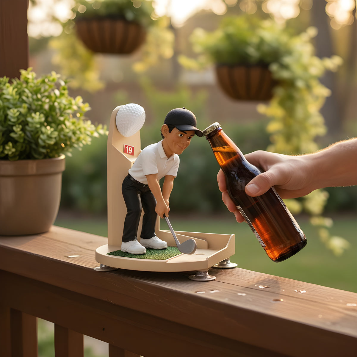 Funny Golf Bottle Opener Fridge Magnet, Mini Golfer Beer Cap Launcher & Collector LM32 669925