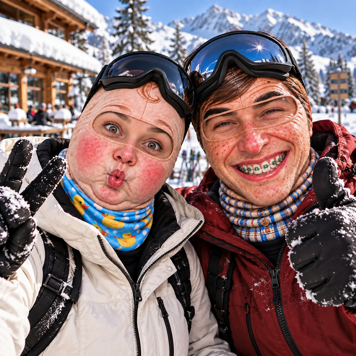 Funny Face Ski Mask Balaclava, Novelty Winter Snowboarding Mask Gift LM32 670333