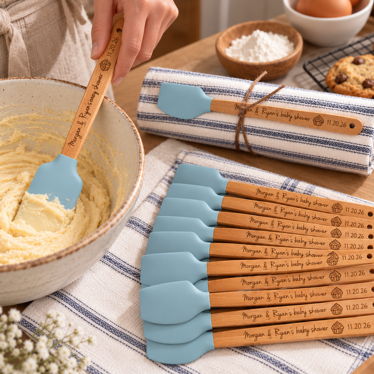 Personalized Engraved Baby Shower Mini Silicone Spatula Favor LM32 670555