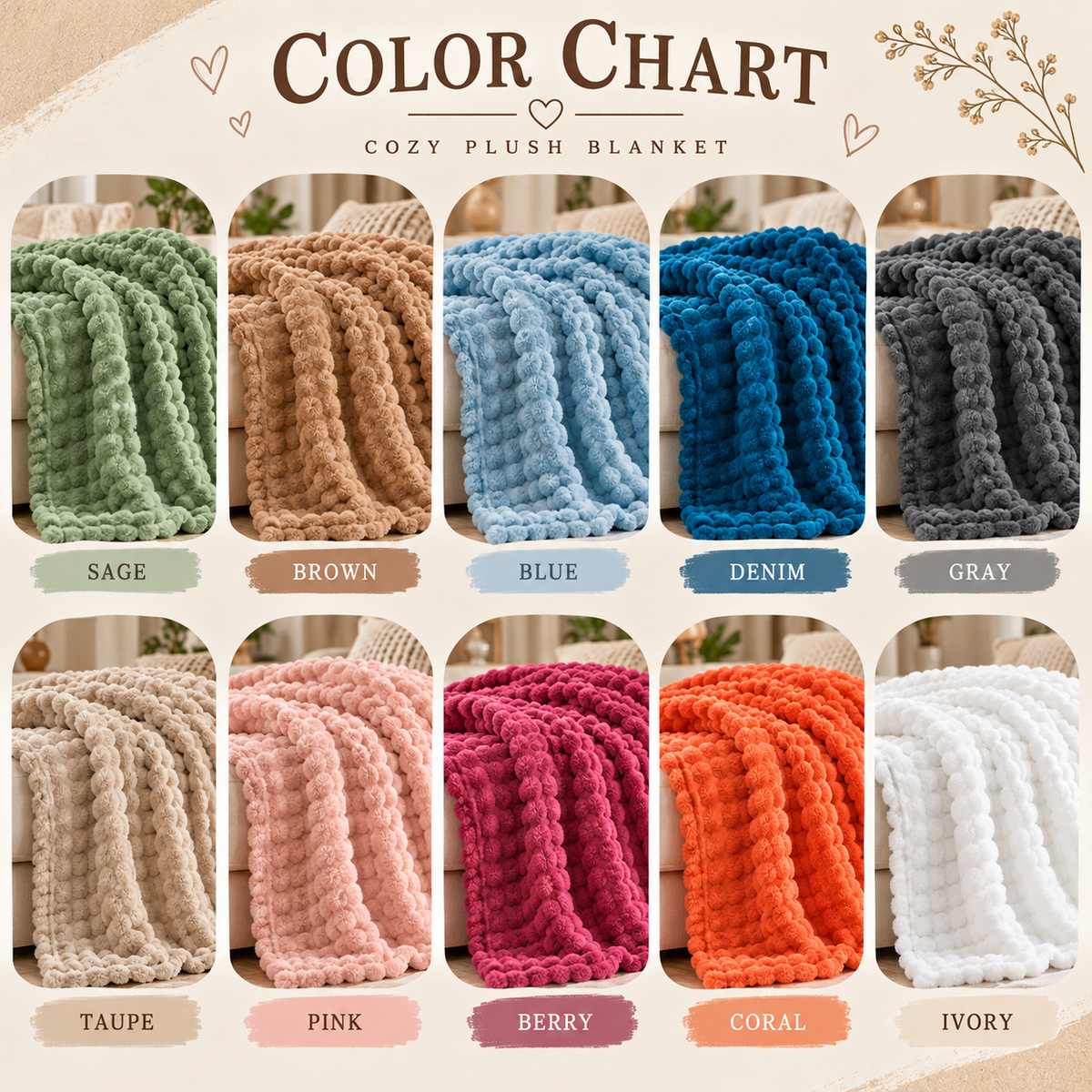 Personalized Embroidered Name Plush Throw Blanket, Gift for Her, Housewarming Gift LM32 670619