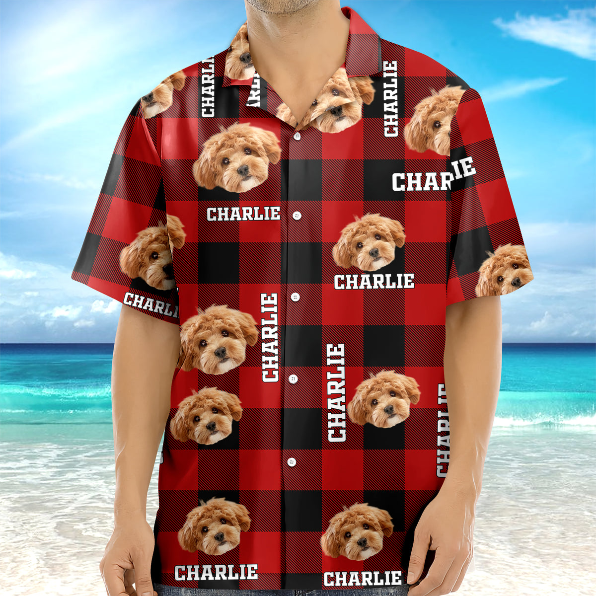 Custom Photo Dog Cat Plaid Hawaii Shirt – Personalized Pet Shirt Gift for Pet Lovers TH10 169489