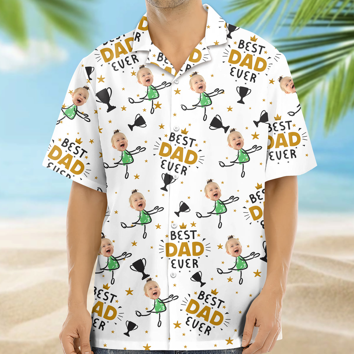 Custom Photo Best Dad Ever Family Hawaii Shirt TH10 892827