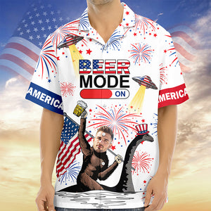 Custom Face 4th Of July Bigfoot Drink Beer Hawaiian Shirt Funny Gift CH07 895692