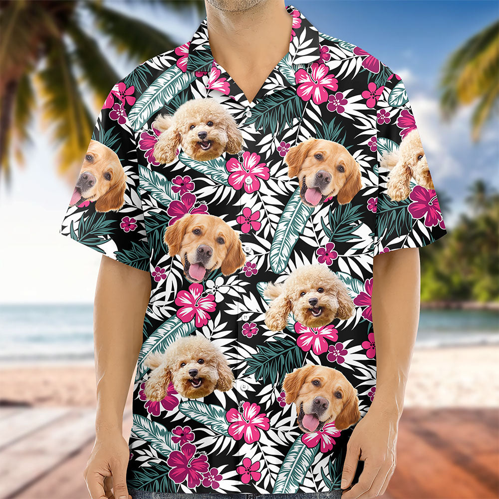 Custom Photo Funny Face Dog Family Hawaii Shirt Summer Gift HA75 892252