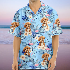 Custom Dog Photo Tropical Vacation Aloha Hawaii Shirt Gift For Dog Lovers HO82 894310