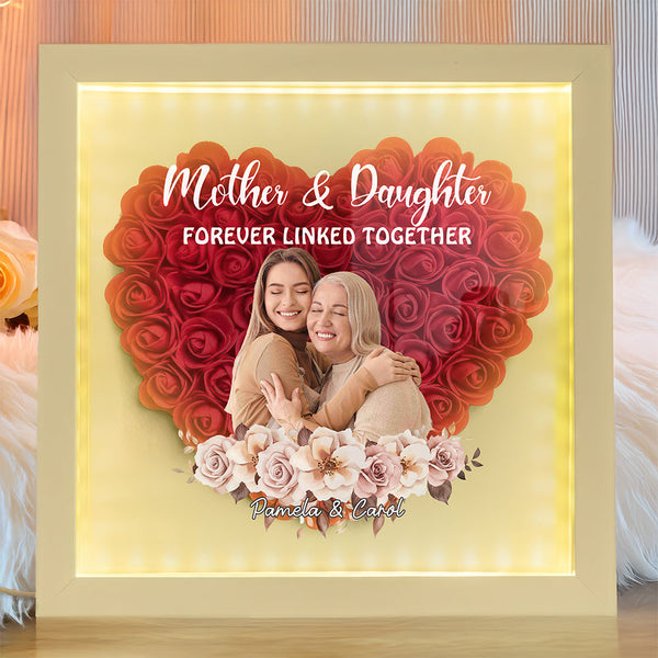 Custom Photo Mother And Daughter Forever Linked Together Personalized ...
