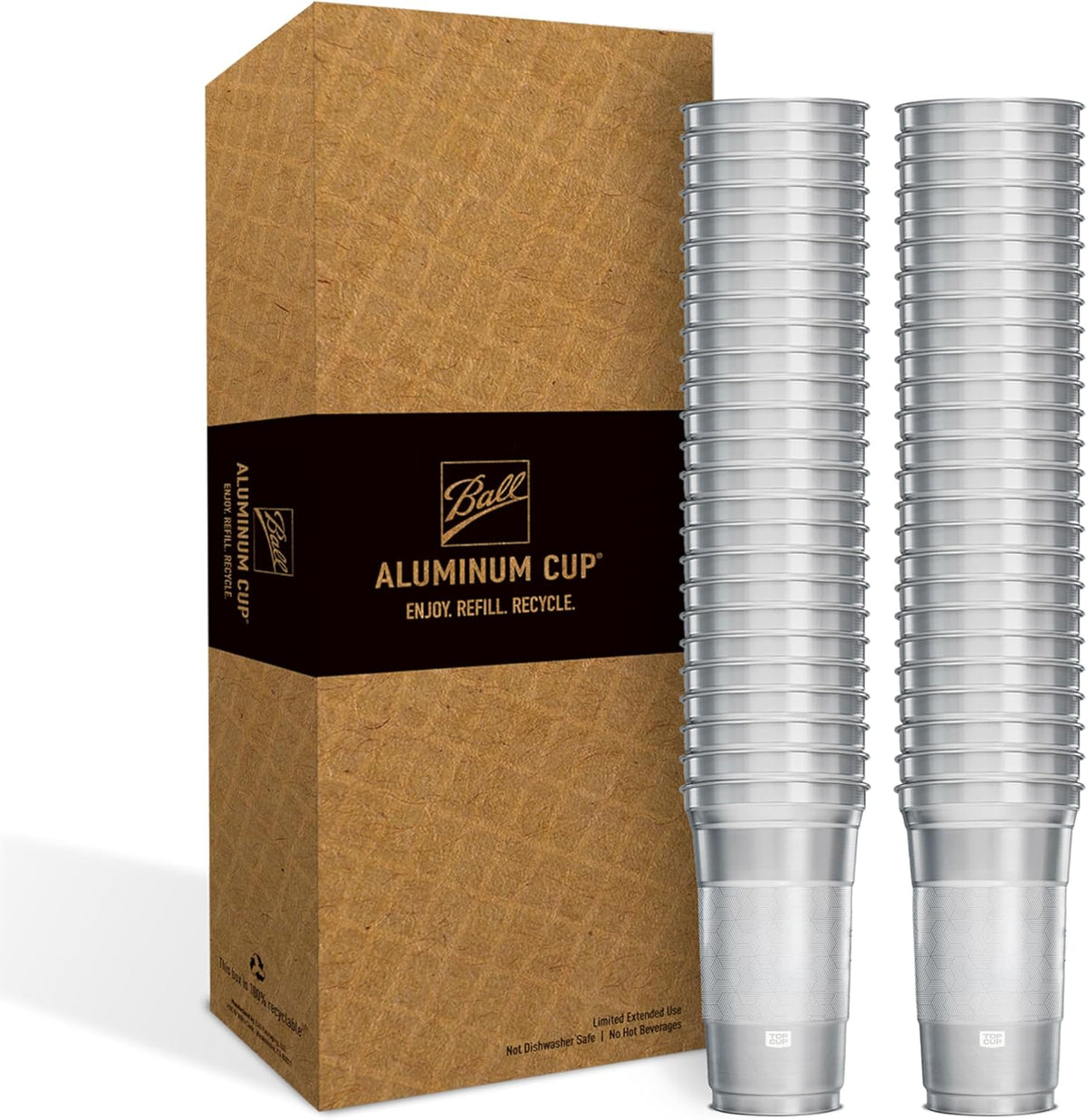 America'S 250Th Birthday 20 Oz Reusable Aluminum Cups 20 Count | Durable, Reusable & Recyclable, Made in USA