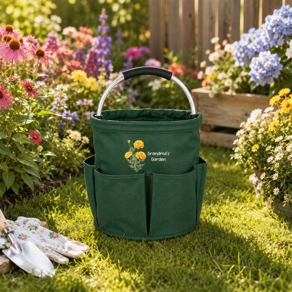 Personalized Flower Month Garden Tool Bag, Gift for Mom, Grandma, Gardener LM32 670179