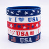 American Flag USA Laser Engraved Silicone Bracelet LM32 899735