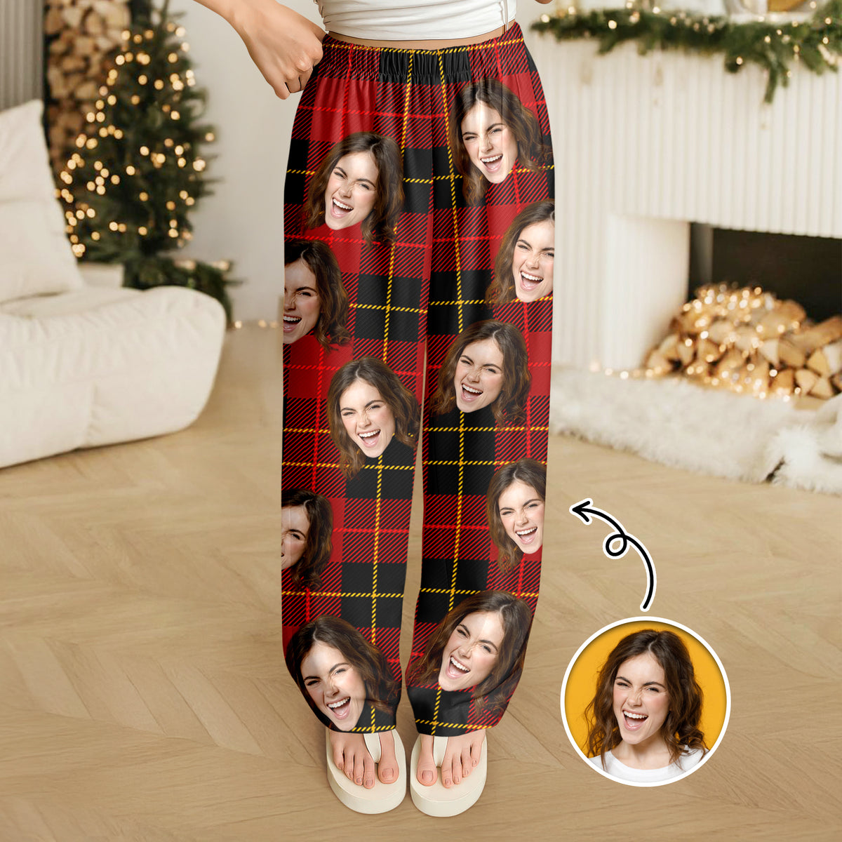 Custom Face Photo Sweatpants Gift For Christmas HO82 894952