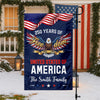 Custom Family Name 250 Years of Freedom Eagle USA 1776–2026 Garden Flag HO82 902210