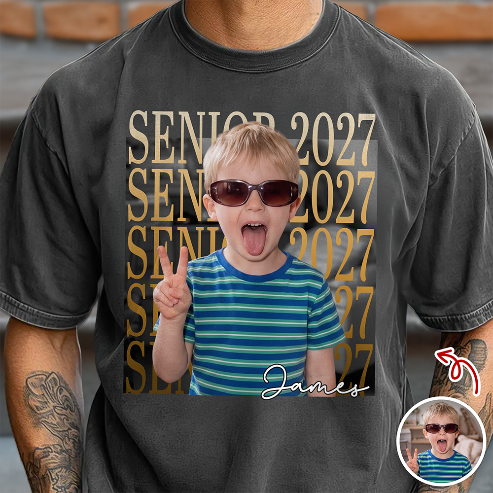 Custom Photo Senior Class of 2027 Comfort Shirt LM32 669921