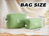 Personalized Name Embroidered Waffle Cosmetic Bag - Gift For Mom, Girlfriend, Women, Bridesmaid Gift LM32 899547