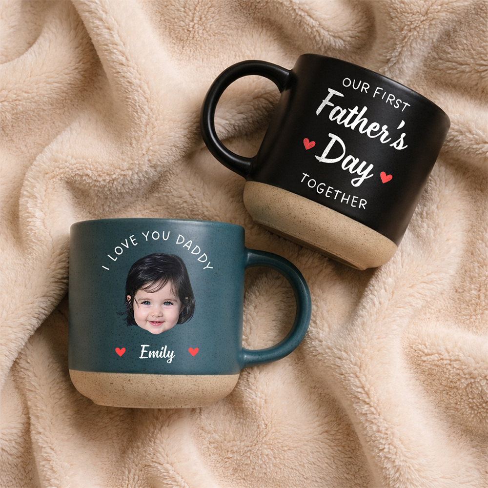 Custom Photo Our First Father Mother's Day Together Pottery Mug for New Mom New Dad LM32 899625
