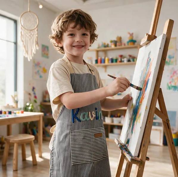 Personalized Cooking and Painting Apron With Pocket - Family Aprons, Birthday Gift HO82 904292