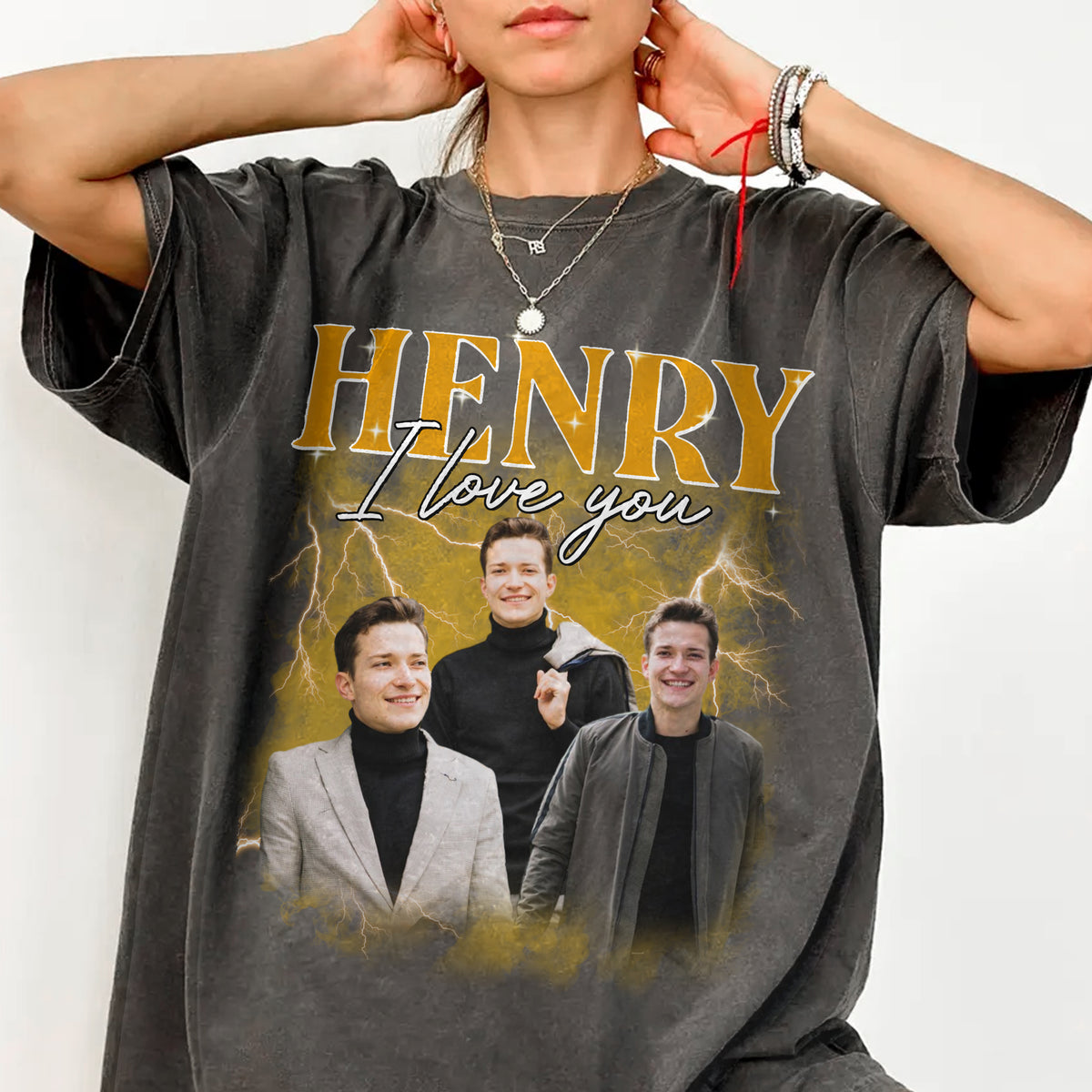 Custom Girlfriend Boyfriend Photo Vintage Bootleg Couple Comfort Shirt HO82 894904