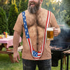Hairy Body USA Flag Swimsuit 3D Shirt for Men, Funny Patriotic Mankini Tee HA75 921786
