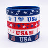 American Flag USA Laser Engraved Silicone Bracelet LM32 899735