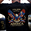 250th Anniversary America Patriotic T-Shirt, Bald Eagle American Flag Back Shirt CH07 910958