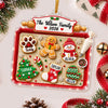 Custom Family Of Five, Six, Seven Gingerbread Christmas Cookie Tray Acrylic Ornament LM32 670629