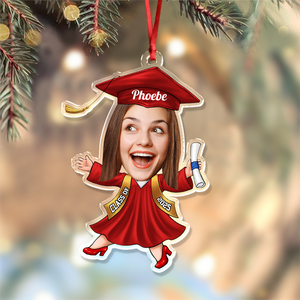 Custom Funny Face Class of 2025 Graduation Acrylic Ornament HA75 892706