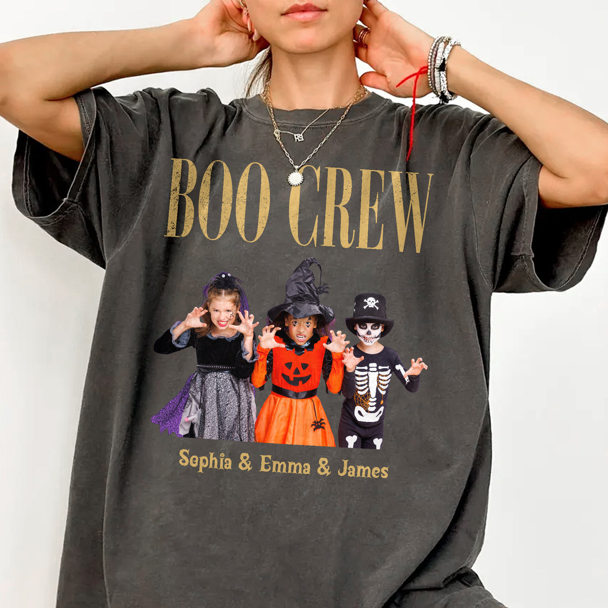 Custom Kid Photo Halloween Boo Crew Comfort Shirt HO82 903168