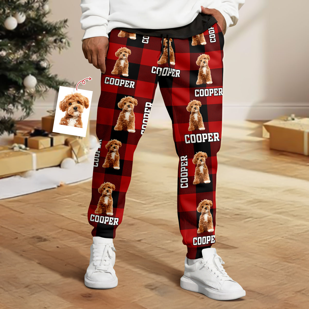 Custom Photo Dog Cat Sweatpants Christmas Gift For Dog Cat Lovers HA75 898346
