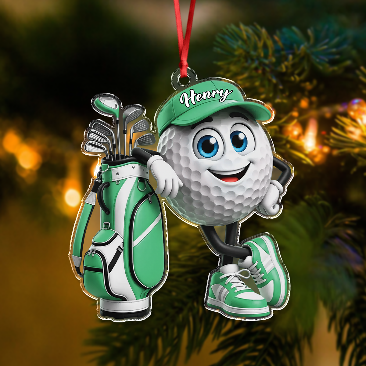 Personalized Golf Christmas Acrylic Ornament Gift for Golf Lovers TH10 171151