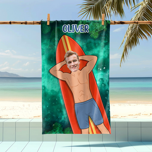 Custom Funny Photo Beach Towel Summer Holiday Gift CH07 895802