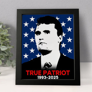 American Patriot Charlie Kirk With USA Flag Picture Frame HO82 65818