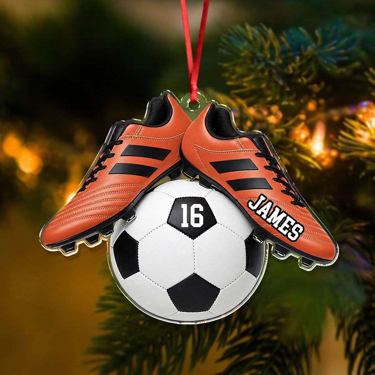 Personalized Soccer Acrylic Ornament, Christmas Tree Decoration for Soccer Players and Fans HA75 919380