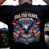 Celebrate USA 250 Years Eagle Patriotic Back Shirt 1776-2026 250th Anniversary Dark Shirt CH07 911052