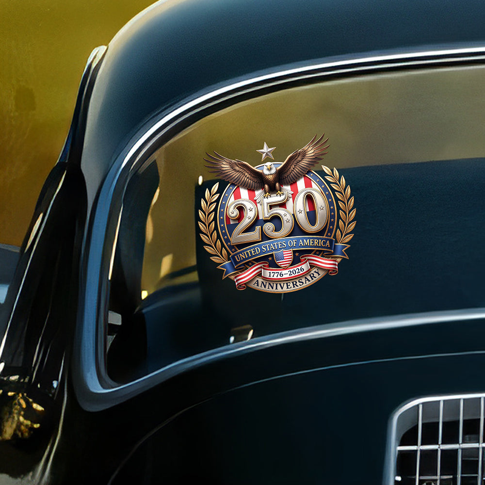 Patriotic Eagles Flag USA 250th Anniversary Car Window Decal Sticker LM32 899059