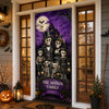 Personalized Gothic Skeleton Family Halloween Door Cover - Custom Family Name Halloween Decor CH07 180196