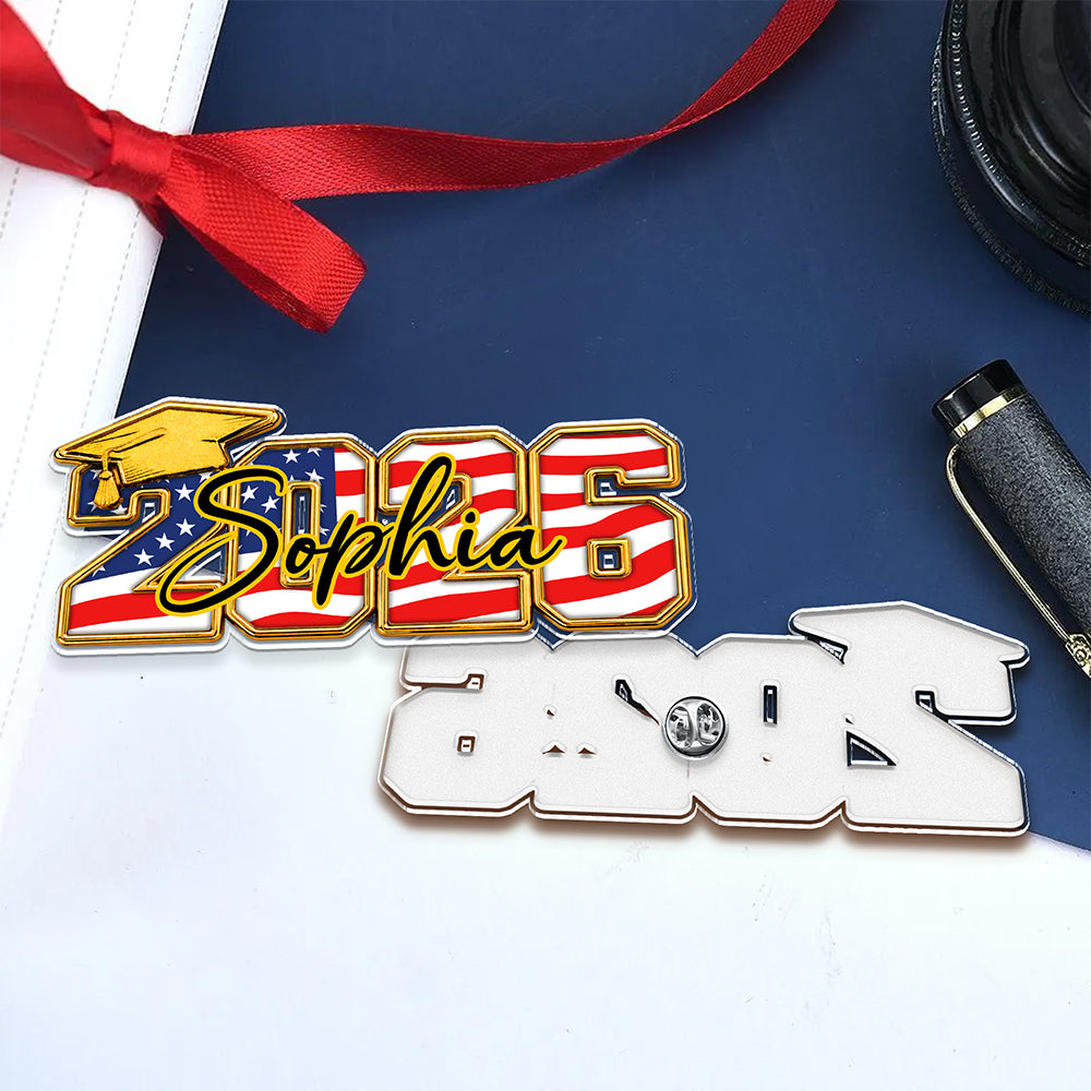 Personalized Name Class of 2026 Graduation Acrylic Pin HA75 921030