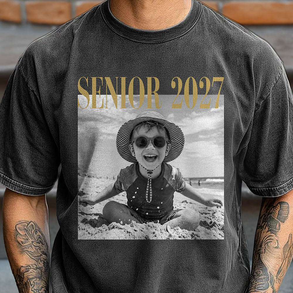 Personalised Vintage Photo Senior 2027 Comfort Shirt HA75 922052
