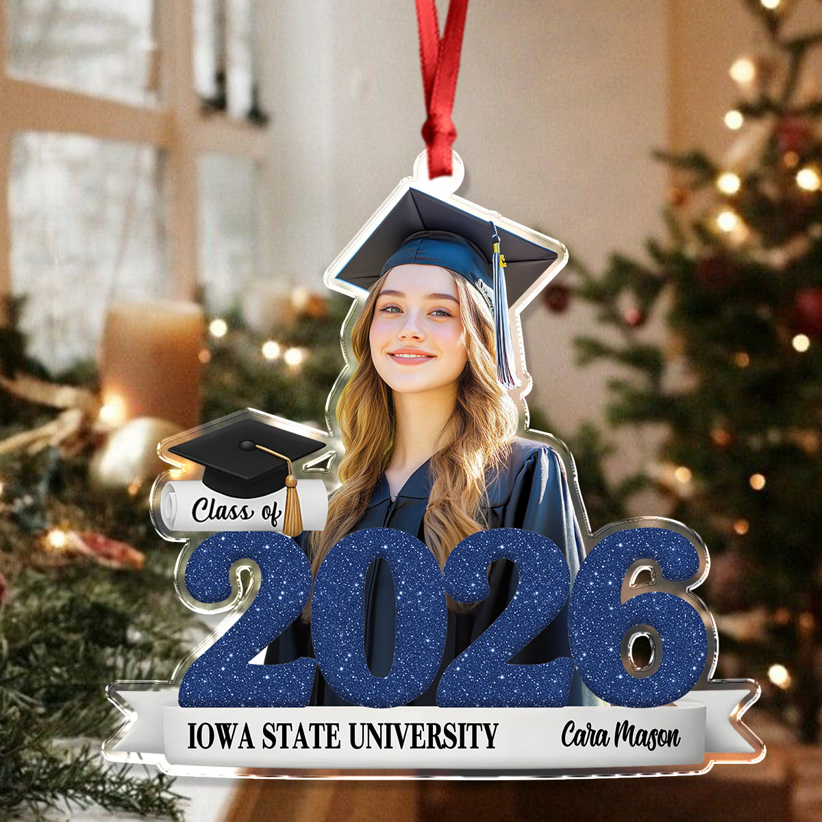 Custom Photo Class Of 2025 Graduation Senior Keepsake Acrylic Ornament LM32 897183