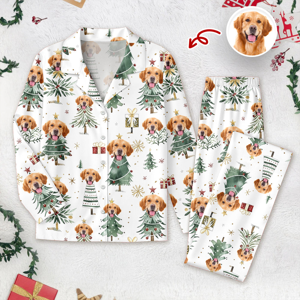 Custom Photo Pet Christmas Pajamas Gift For Pet Lovers LM32 897421